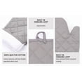 thumbnail image 7 of HEETLY Heavy Duty 500°F Heat Resistant Oven Mitts and Pot Holder Sets, 12" Long 100% Cotton 4-Piece Kitchen Set, 7 of 7