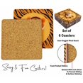 thumbnail image 4 of Inkdotpot Set of 6 Drink Coasters Easy Clean 4-inch SquareCoastersCork Base-Reusable- Tiger, 4 of 8