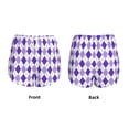 thumbnail image 3 of Lsque Purple argyle Printed Women's Running Shorts with Liner Pockets,Elastic Quick Dry Workout Athletic Gym Yoga Shorts,Womens High Waist Shorts-XX-Large, 3 of 7