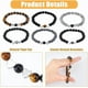 thumbnail image 4 of Juego de 3 pulseras de piedra natural con cuentas de corazón y 6 unidades, pulseras elásticas con cuentas redondas de vidrio y ojo de tigre, pulseras de amistad para parejas., 4 of 7