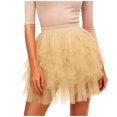 thumbnail image 2 of purcolt Womens Mesh Tutu Skirts A-line Elastic Waist Mini Skirts Tulle Skirt for Cocktail Party Ballet, 2 of 6