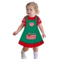 thumbnail image 2 of Vestido de Princesa de Papá Noel Gibobby Estampado Animados Navideños Manga Corta Multicolor 2-3 Años, 2 of 4