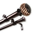 thumbnail image 4 of InStyleDesign  Barta 1 inch Diameter Adjustable Double Curtain Rod Light gold 28 to 48 inches Gold Finish, 4 of 5