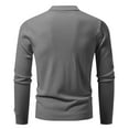 thumbnail image 6 of Jackets for Men Cardigan Knitted Long Sleeve Hoodless Casual Solid Color Casual Outwear Jackets,Top for Men Dark Gray, 6 of 6