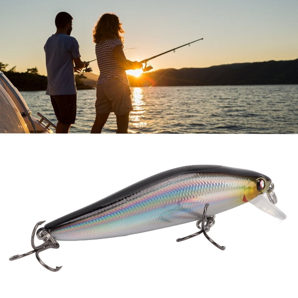 Señuelo de Pececillo de Pesca Duro de 10g Señuelo Artificial para bajo Crankbait con 2 Anzuelos de Púas para Agua Salada ANGGREK Otros