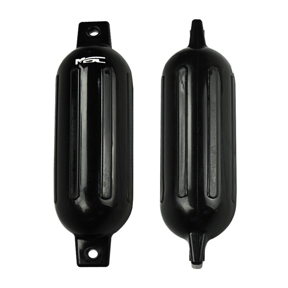 2Pack MSC Vinyl Ribbed Boat Fenders, Bumpers, w/Fender Lines and