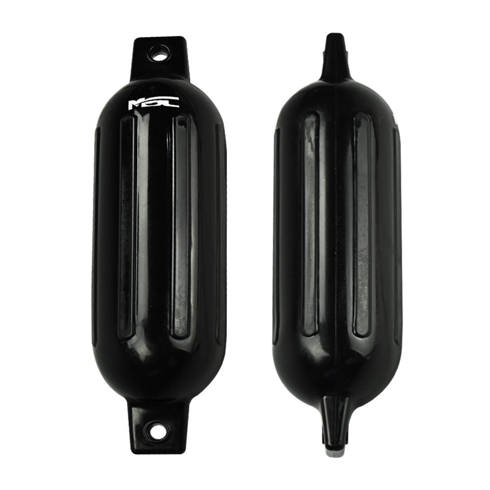2Pack MSC Vinyl Ribbed Boat Fenders, Bumpers, w/Fender Lines and