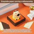 thumbnail image 5 of Jokapy 3D Memo Pad, 255 Sheets Capybara Desktop Art Sticky Note Pads with Light, Brown, 5 of 10
