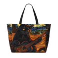 thumbnail image 2 of Balery Starry Night Cat Guitarist A Beach Travel Bag - Water-Resistant, Large Capacity Lightweight Tote with 7 Pockets for Women and Men - Perfect for Beach, Pool, Gym, and Travel, 2 of 7
