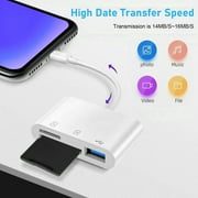 TSV USB C to SD Card Reader, Micro SD Memory Card Reader, Type C to SD Card Reader Adapter 2TB Capacity Fit for MacBook Camera Android Windows Linux