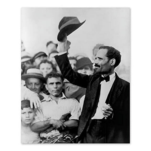 HISTORIX Vintage 1950 Pedro Albizu Campos Photo Print - 8x10 Inch Pedro Albizu Campos Seized by Puerto Rican Police Vintage Wall Art Poster Photo