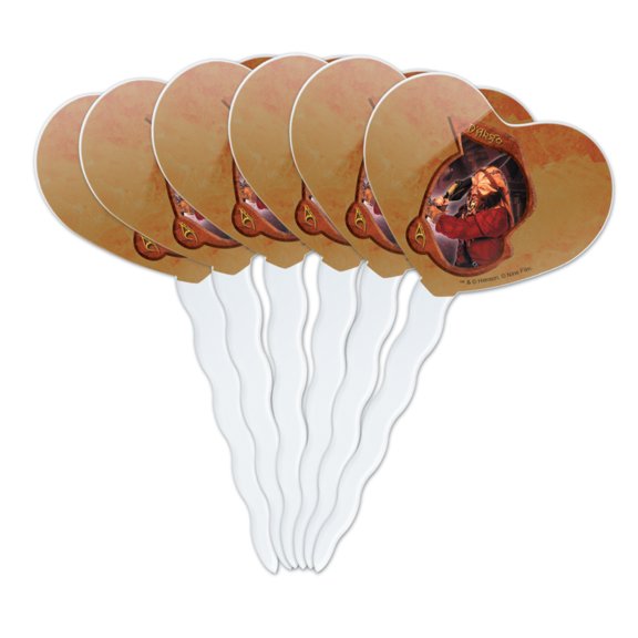 Farscape Ka D'Argo Luxan Heart Love Cupcake Picks Toppers Decoration Set of 6