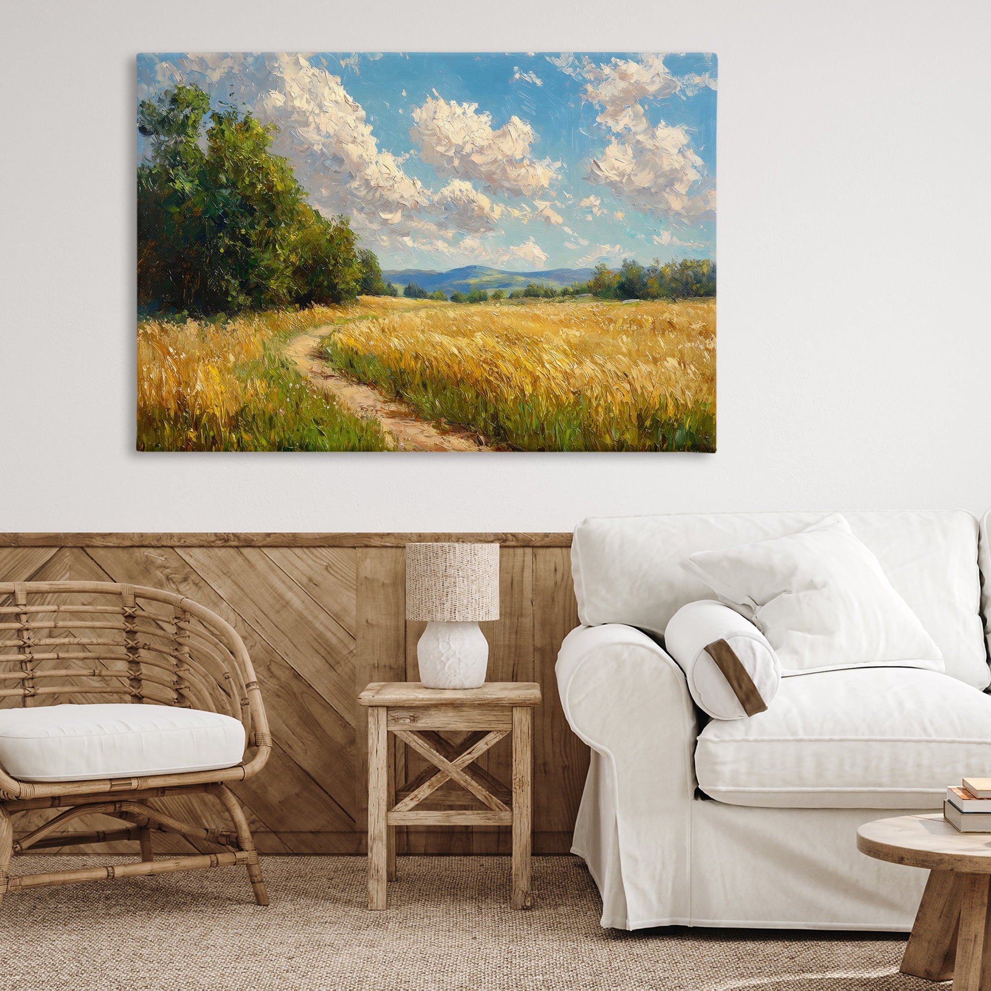 Stupell Industries Winding Path Through Wheat Field Canvas Wall Art, design by Creative Studio