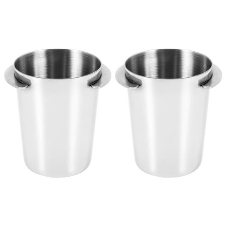 

Stainless Steel Dosing Cup Coffee Sniffing Mug for 54mm Espresso Machine Portafilter Coffee Tamper Silver
