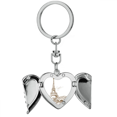 thumbnail image 1 of The Eiffel Tower Paris France Heart Angel Wing Key Chain Holder, 1 of 3