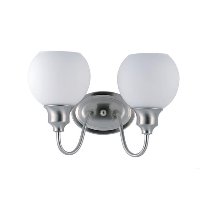 Ballord 2-Light Bain Vanité Mur Light&44; Nickel Satiné