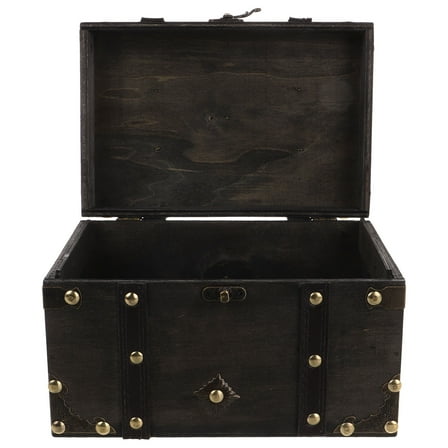 Masteelf  Treasure Chest Jewelry Box Holder Storage Bins with Lids Travel Child Dark Grey