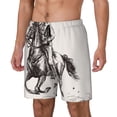 thumbnail image 1 of Fotbe Cowboy Ride A Horse Traje de Baño para Hombre – Shorts de Natación de Secado Rápido con Forro y Bolsillos-3X-Large, 1 of 6