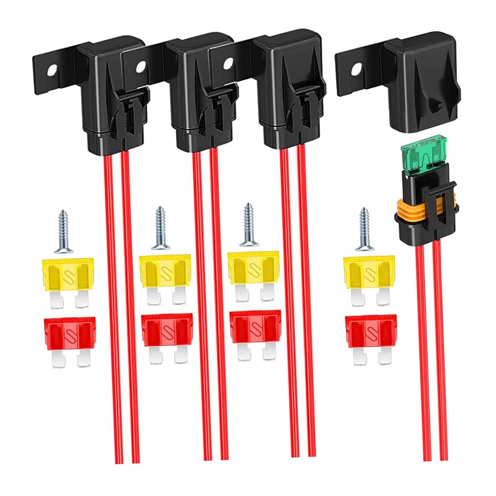 LeeQinersw Inline Fuse Holder 40A Wiring Harness for Motorcycle Marine Boat Vehicle