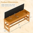 thumbnail image 3 of Gymax 40'' 2-Tier Shoe Rack Bench w/Flip-Top Storage Slatted Shelf for Hallway Bedroom Natural & Beige, 3 of 10