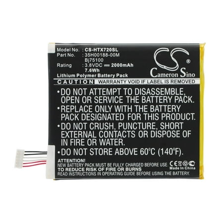 2000mAh BJ75100 35H00188-00M 35H00188-00P 35H00191-00M BM35100 35H00197-04M Battery for HTC One XL Edge Evita One XL AU X325E