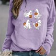 thumbnail image 1 of Sudadera Con Estampado De Fantasmas De Halloween, Sudadera Informal De Manga Larga Con Cuello Redondo, Ropa De Mujer, 1 of 4