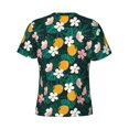 thumbnail image 6 of Vsdgher Tropical Fruit Print Men's Dry Fit Mesh Athletic Shirts Moisture Wicking Tennis T-Shirt Tops, 6 of 9