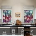 thumbnail image 4 of 27.5x36 Inch Kitchen Curtains Set 3pcs, Bamboo Leaf and Maple Design Polyester Valance and Tiers, Botanical Window Drapes for Small Kitchen or Cottage Decor, 4 of 6