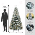 thumbnail image 5 of Ravishing 7Ft Pre-Lit Hinged Artificial Christmas Pine Tree w/ Snow Flocked Branches &400 Lights, 5 of 7