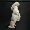 thumbnail image 4 of Parka de plumón de piel grande para mujer, abrigos cálidos de invierno, chaqueta acolchada, Parka de nieve impermeable con piel sintética extraíble, prendas de vestir exteriores, 4 of 5