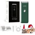thumbnail image 1 of Professional Household Waterproof Low Noise Pet Hair Clippers Electric USB Rechargeable Painless Grooming Tools Hair Grooming Trimmer for Small Medium Dog Cat AP005 Green, 1 of 3