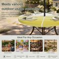 thumbnail image 6 of Round Outdoor Tablecloth with Umbrella Hole and Zipper, Yellow White Ombre Tablecloth with Elastic Waterproof, Farmhouse Funny Gradient Striped Patio Table Covers for 45" - 54" Picnic Pool Tables, 6 of 9