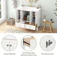 thumbnail image 6 of 36'' Bathroom Vanity Cabinet with Resin Sink, Freestanding Solid Wood Storage Cabinet with 4 Soft Closing Doors and 2 Drawers, 6 of 8