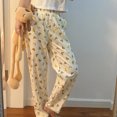 thumbnail image 1 of Pantalones para caminar Lindo oso de dibujos animados Pijamas de primavera y otoño Pantalones sueltos para mujer Pantalones casuales para el hogar, 1 of 4