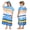 Blue Stripe, variant on Tirrinia Kids Hooded Poncho Towel for Surf Swim, Absorbent Beach Wearable Towel for Teenagers, Sand Proof Swim Changing Robe