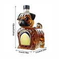 thumbnail image 3 of Botella de decantador de whisky para perro - Vidrio transparente de alto borosilicato, capacidad de 300 ml, forma de perro moderna para exhibición y regalo de licor, 3 of 8