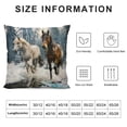 thumbnail image 5 of Orinice Horses Snow Forest Graphic Decorative Cushion Throw Pillow Cover for Home Couch Living Room Bed Sofa Winter Pillowcase 1PC 18x18in, 5 of 5