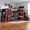 Purple, variant on Mintazer L-Shaped Triple Twin Gaming Bunk Bed with 2 Gaming Desks & RGB LED Lights, Triple Bed Frame with USB Charging, TV Stand & Storage Shelves for Bedroom, Black & Purple