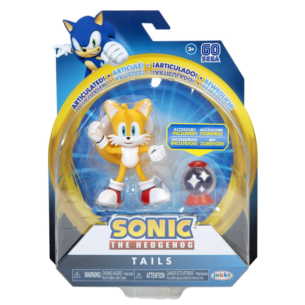 Sonic The Hedgehog Tails with Invincible Item Box 4 Inch Action