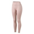 thumbnail image 4 of Women's Solid High Waist Workout Leggings - Elastic Yoga Pants, Polyester-Spandex Blend, True to Size, Hand Wash, 4 of 8