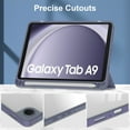 thumbnail image 6 of SaniMore Case for Samsung Galaxy Tab A9 8.7" 2023 SM-T550 SM-P550, Auto Sleep/Wake Shock Resistant [Built-in Pencil Holder] Stand [Dual Angle] Transparent Slim Lightweight Anti-fall Shell,Lavender, 6 of 7