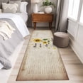 thumbnail image 5 of Sunflower 2'x6' Runner Rug, Vintage Botanical Washable Non-Slip Area Rugs for Hallway Kitchen Floor Bedroom Entryway, StainResistant Laundry Carpet Decoration Indoor Mat Farmhouse Retro Floral, 5 of 9