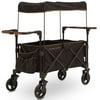 Delta Children Hercules Stroller Wagon for 2 Kids Versatile Stroller Wagon with Canopy, Push/Pull Handles, Cup Holders and Storage Pockets Compact Fold is Great for Travel, Black