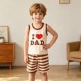 thumbnail image 5 of SGFCWSX Boys 2 Piece Outfits Summer Print Sleeveless Tank Top Elastic Waist Shorts Casual Set for Kids Khaki Size 2T, 5 of 8