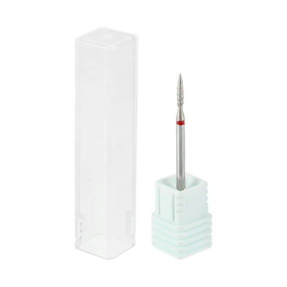 Unique Bargains Long Spiral-F Flame Blast Nail Drill Bits Stainless Steel Remove Dead Skin Nail Edges Silver Tone