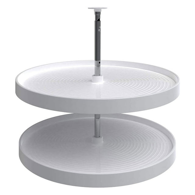 Rev-A-Shelf 2062-28-11-1 28 Pouces Polymère Cercle Complet 2 Tablettes Susan Paresseux, Blanc