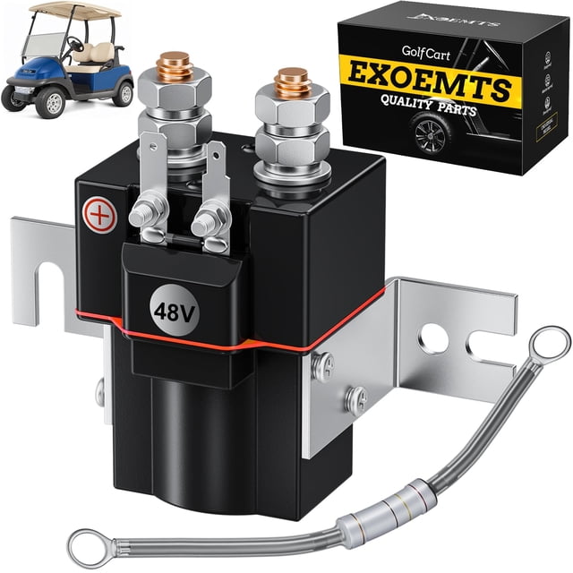 Solenoide para Carrito de Golf EXOEMTS 48V con Bobina de 4 Terminales para Club Car