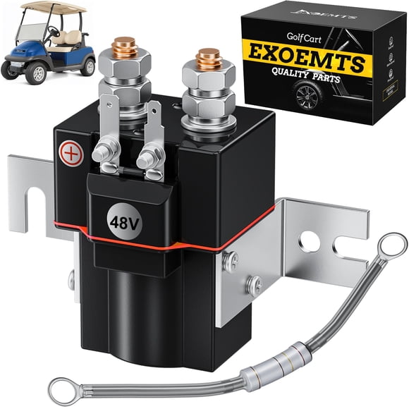 Solenoide para Carrito de Golf EXOEMTS 48V con Bobina de 4 Terminales para Club Car