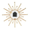 thumbnail image 4 of Gold Sun Wall Clock for Living Room Decor, Golden Sun Shape Decorative Wall Clock, Large Wall Clock 19.6*7.87in, 4 of 21