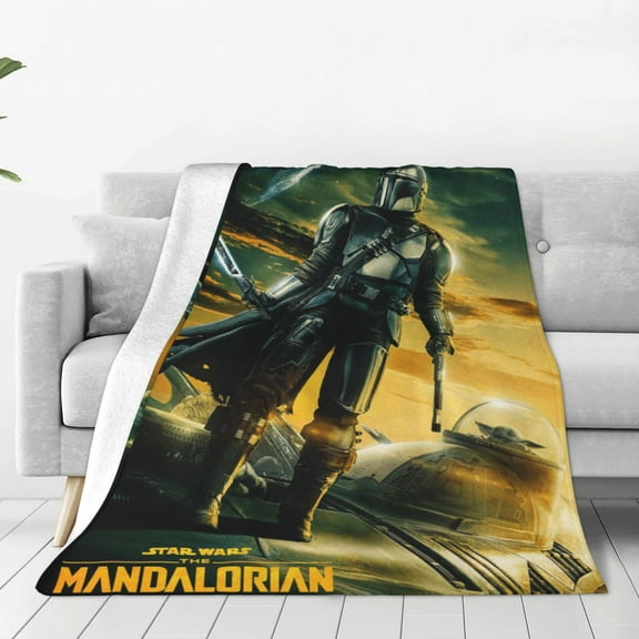 Star The Man-dalorian War Ultra-Soft Micro Fleece Blanket Cozy Blanket Thick Warm Plush Throw Blanket Sofa Cushion